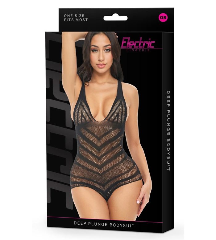 Electric Lingerie Deep Plunge Bodysuit